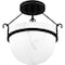 Quoizel Semi-Flush Mount Semi Flush 3 Lights Matte Black QSF6185MBK - alternate 5